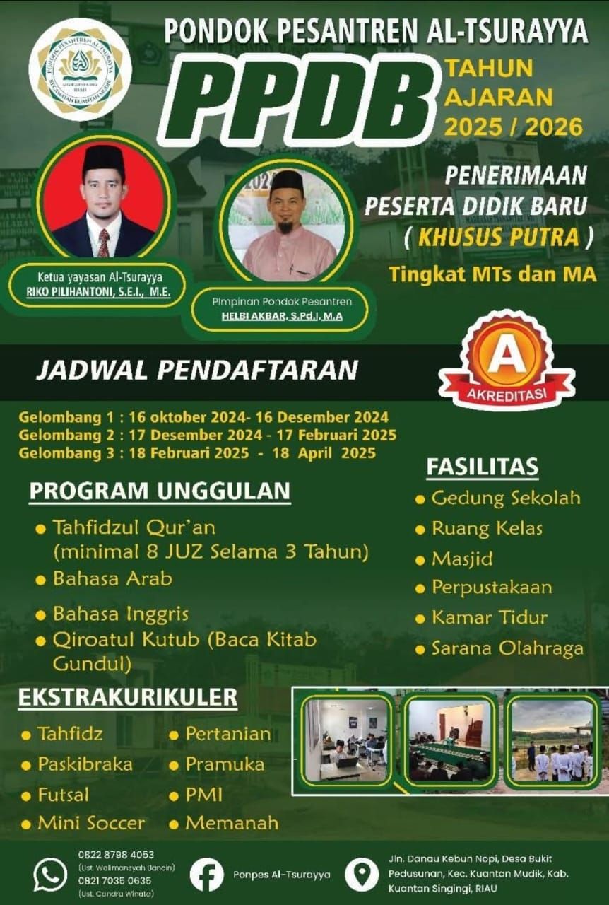 PPDB TA. 2025/2026 MTS KHUSUS PUTRA